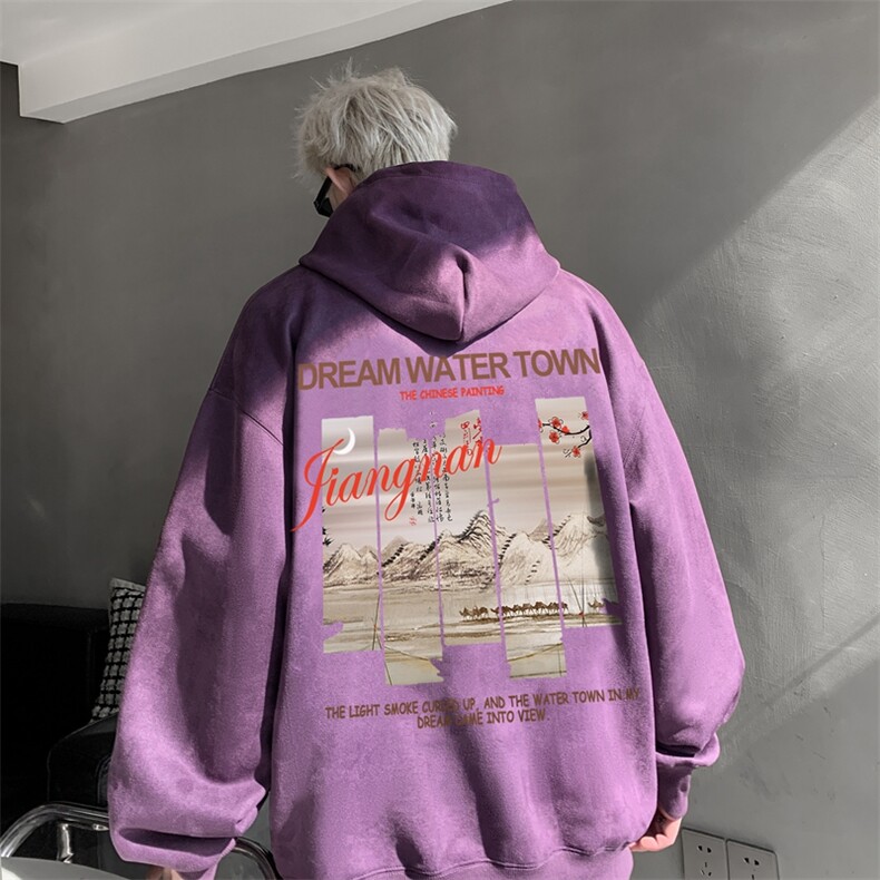 420克麂皮绒潮牌重磅连帽卫衣力推大码男XZ517A-2-JP9905-P55，男装卫衣，星座517A-2