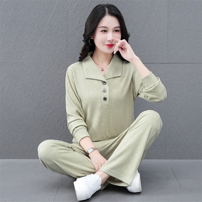 高品质休闲套装女2025春秋新款百搭时尚减龄妈妈卫衣两件套长袖,女装套装/套裙,燕颉服饰