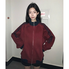 抖音得物高品质26春装美式高街重磅结构拼接织带立领卫衣外套CM42，女装短外套，电商A486