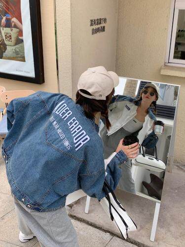 牛仔拼接外套，其它，QY2