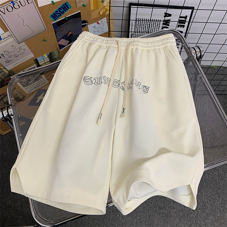 高转化数据好 重磅港风宽松五分裤男短裤 X416b-1-DK382-P45限58图片