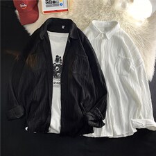 长袖衬衫男港风日系春季韩版潮流帅气衬衣M57P46，男装衬衫，星座1116-2