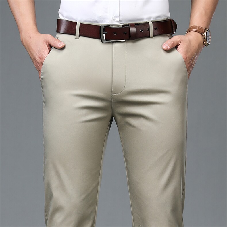 春季时尚长裤纯色2023年口袋百搭中老年裤子西裤SD2601，男装西裤，钱塘6003（原4033）