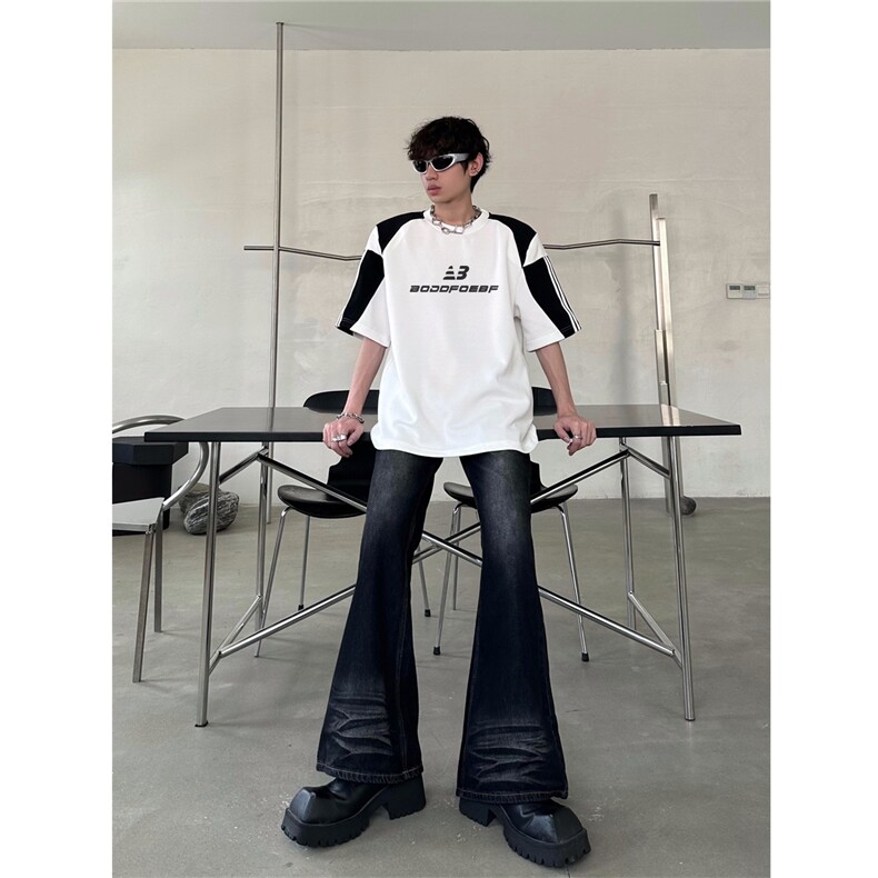 网络图现货！ 设计感小众短袖T恤男夏宽松休闲上衣RW52-P50图片