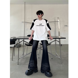 网络图现货！ 设计感小众短袖T恤男夏宽松休闲上衣RW52-P50图片