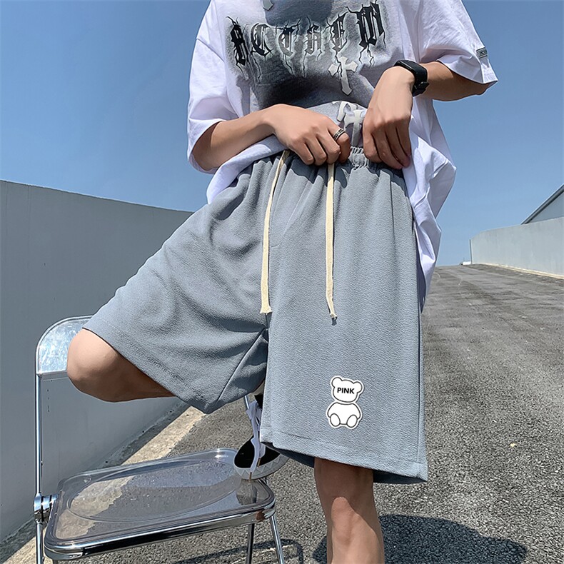 冰丝短裤男士大码宽松休闲五分裤男运动中裤MK37292-P15,男装休闲裤,电商A040