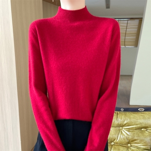 秋冬季新款纯色毛衣女长袖宽松显瘦百搭上衣图片