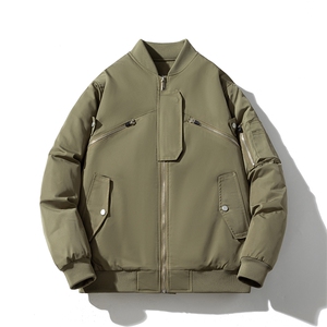 现货 2色秋冬带帽可拆卸飞行服外套棉服夹克图片