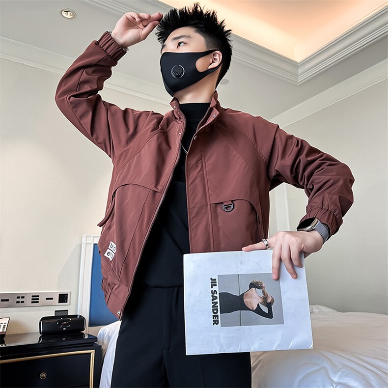 高级感痞帅炸街男立领夹克外套社会小伙店主风301C-JK16-P98控138,男装夹克,星座301C（原B323）