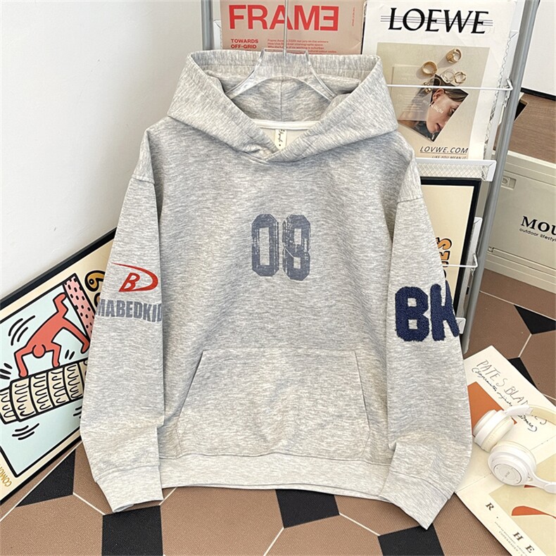 卫衣男连帽春秋季ins港风宽松潮牌字母印花百搭外套WY0221-P53,女装短外套,星座308B-2