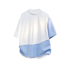白色蓝条纹