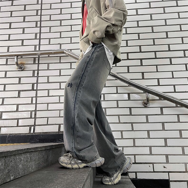 港风潮男牛仔裤嘻哈ins潮高街潮流痞帅长裤N0808-P50,男装牛仔裤,星座308B-1