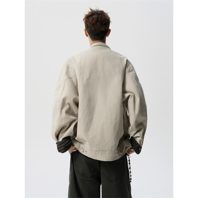 706-LK1655-P90特P现货秋季重工哈灵顿立领夹克帆布休闲外套,男装夹克,星座706
