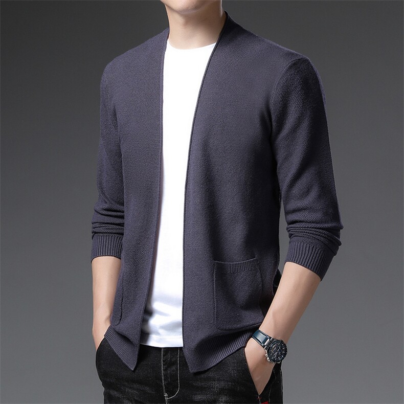 BBS6036男式2023秋季新款西服针织开衫西装领商务休闲男装P72,男装针织衫/毛衣,电商B360