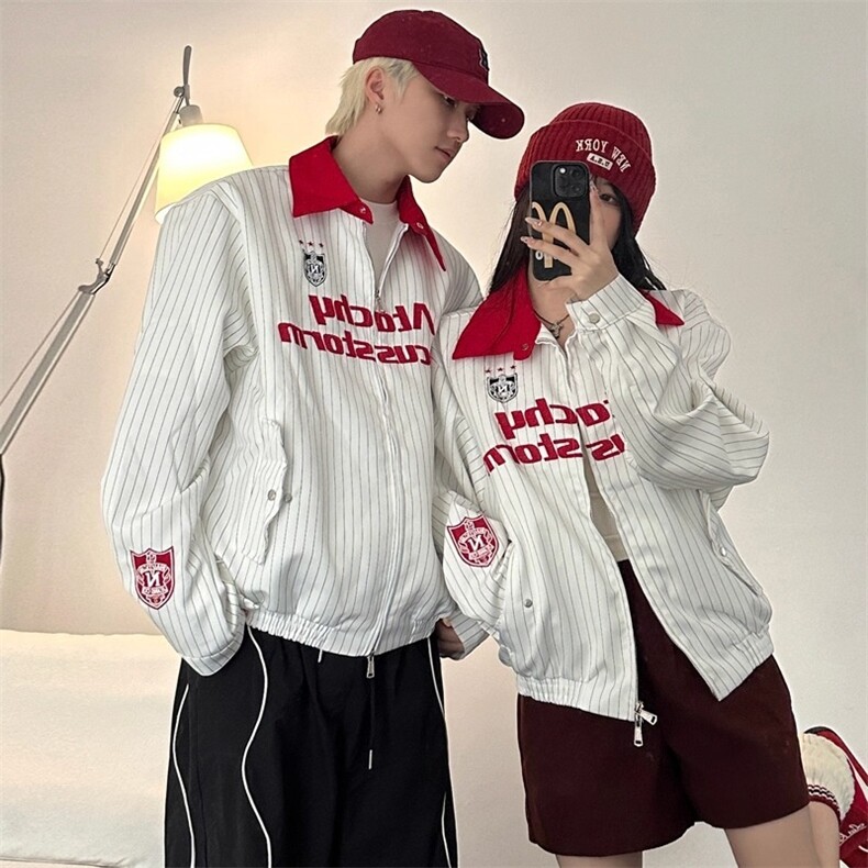 条纹夹克男女春秋cleanfit飞行服外套-610A-JK8566-特P65,男装夹克,星座610A