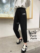 磨毛加绒卫裤，女装休闲裤，晶莉莱