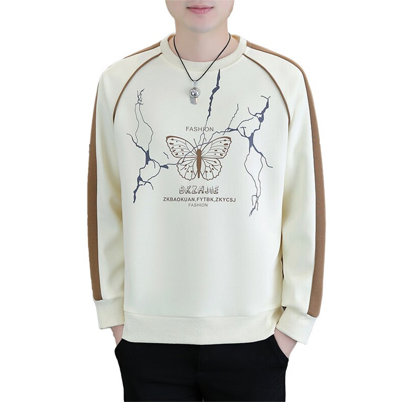 春季新款男士时尚潮流圆领长袖卫衣打底衫XZ310B-3-W2807-P47,男装卫衣,星座310B-3