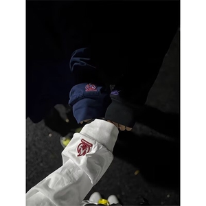 2025秋季新款火苗印花复古长袖卫衣男女宽松休闲时尚上衣图片