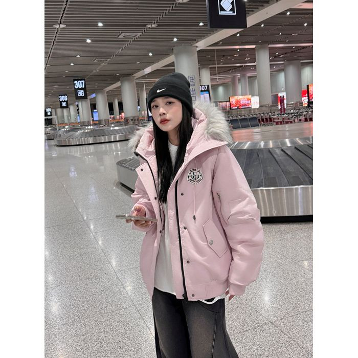 黄子弘凡同款NICEBAD原WORKSOUT毛领派克羽绒棉服M508P118网图,男装棉衣,电商B245