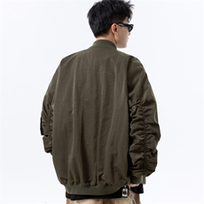 美式飞行员棒球服男秋冬宽松大码潮牌夹克休闲J5011P88，男装夹克，电商A157