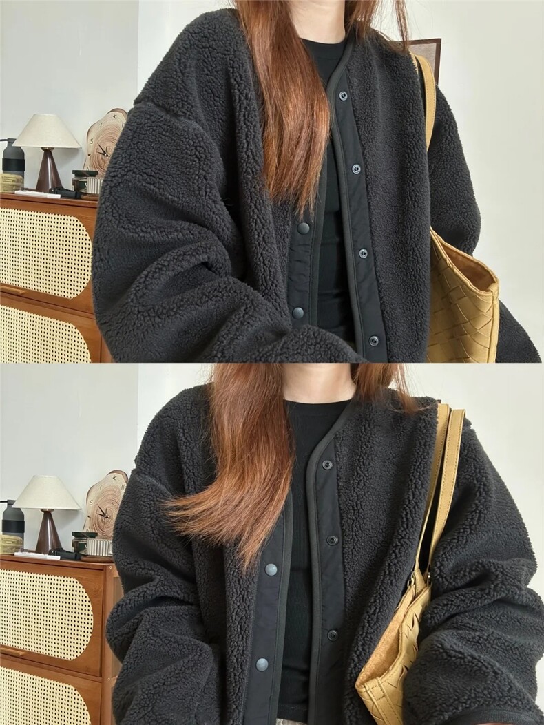 无领摇粒绒外套GS03-P85成分100聚酯纤维,女装短外套,星座1302