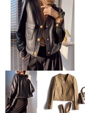 新款皮衣外套，女装皮衣，爱丽伽