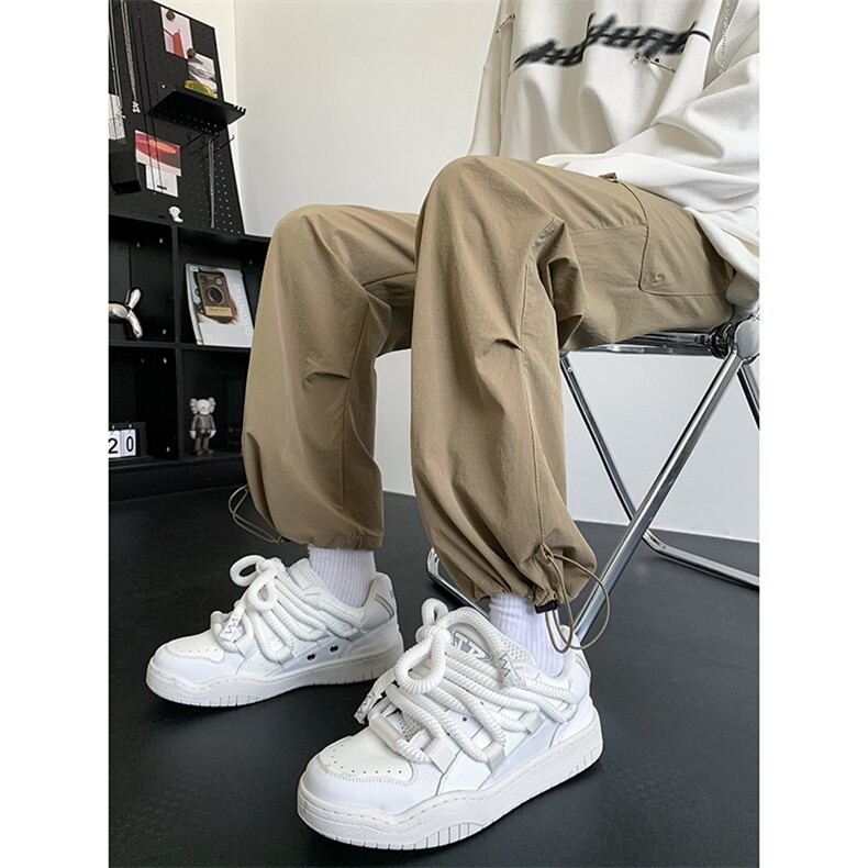 美式机能高街阔腿裤夏季潮牌宽松直筒工装裤男休闲长裤 K7278-P36图片