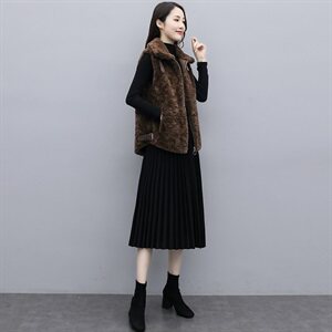 马甲女2021冬季新款韩版休闲外搭仿皮草外套时尚獭兔毛马夹上衣潮图片