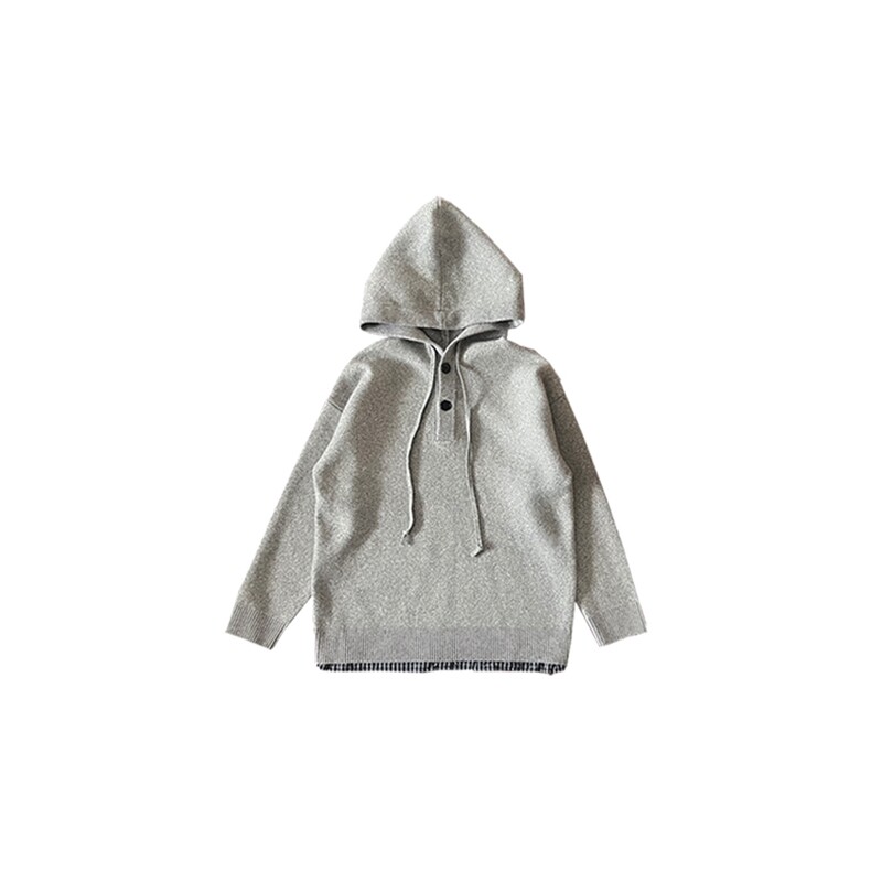 LV304/P98控138冬季慵懒韩风两粒扣连帽针织套头毛衣男深灰首1,男装针织衫/毛衣,星座305B