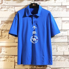 PL29070-P35翻领短袖polo衫男大码宽松半袖t恤男砖墙挂拍，男装Polo衫，电商A040A