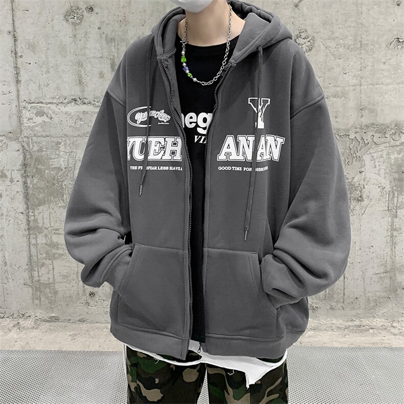 抖音供货、复合重磅360克现货开衫卫衣宽松D223A-KS2304-特P45,男装卫衣,电商019-1