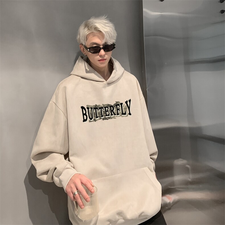 420克麂皮绒潮牌重磅连帽卫衣力推大码男XZ517A-2-JP9904-P55,男装卫衣,星座517A-2