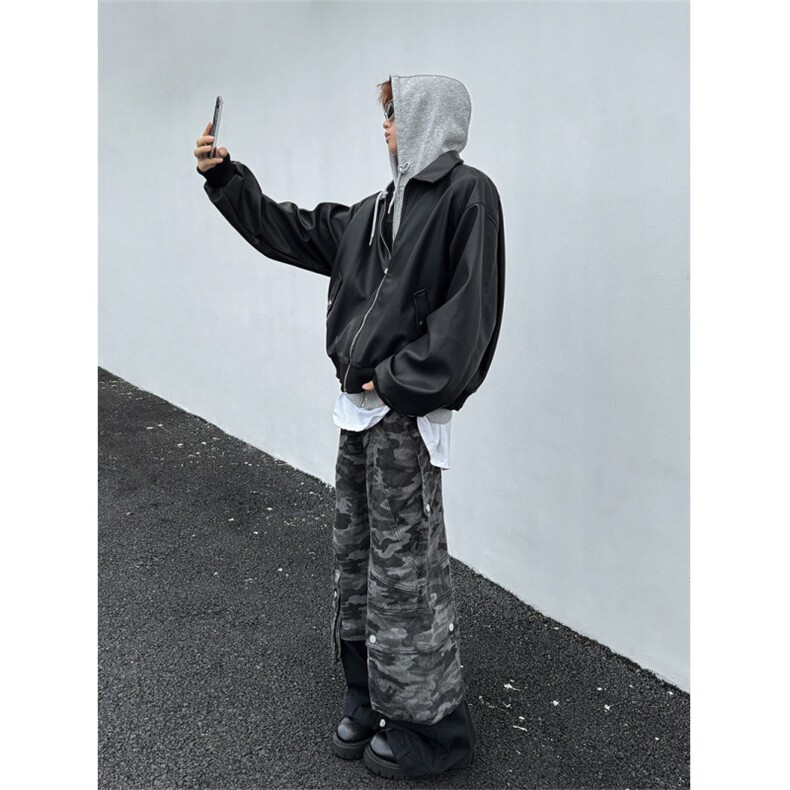 XZ1005-1-TTH00103-批128-假两件连帽外套夹克,男装夹克,星座1005-1