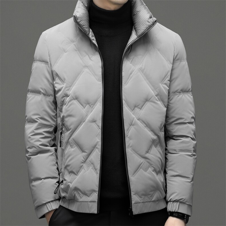 QX230钱塘2020-2中年男士冬季厚款商务休闲立领新款羽绒服P170,男装羽绒服,钱塘207-2