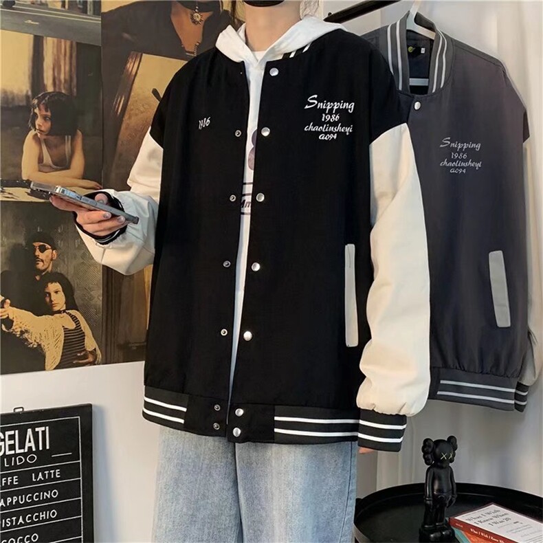 潮流夹克潮男春季棒球领夹克J821P47,男装夹克,星座1116-2