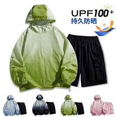UPF100+有报告凉感轻薄透气套装防晒服两件套HS626-P80，男装防晒衣，星座1206（原A206）