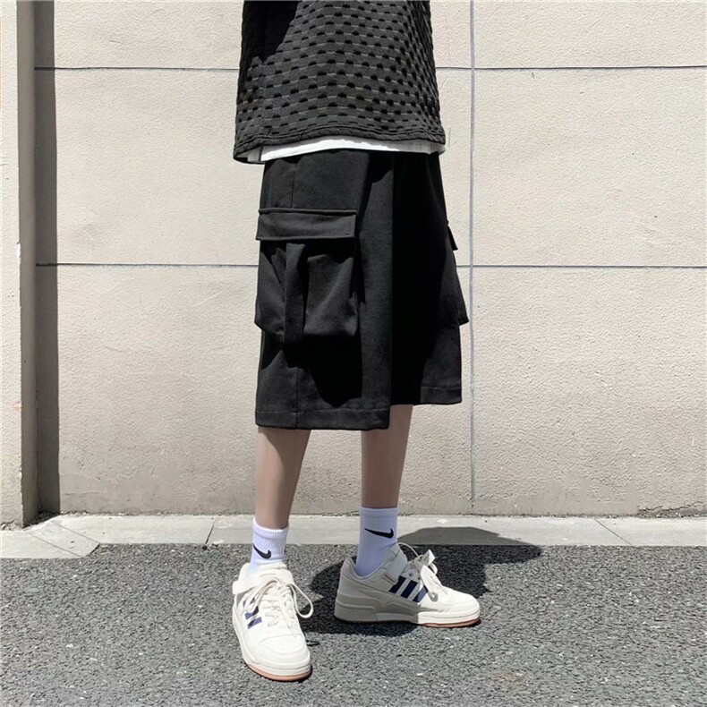 七分裤男夏季宽松炸街工装短裤潮流ins痞帅休闲运动中裤DK873-p28，男装牛仔裤，星座1008-2