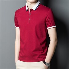 宽松2023年潮流上衣翻领短袖夏季衬衫纯色百搭POLO衫P55，男装Polo衫，星座1105-3