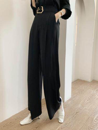 2021春季新品高腰显瘦阔腿长裤，女装，M&VC