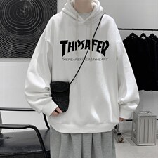 WY2007-P35纯棉连帽卫衣男大码运动帽衫宽松薄外套男，男装卫衣，电商A040