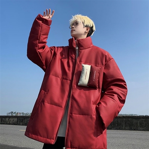 PU皮棉衣男冬季新款港风立领宽松休闲棉服学生面包服MF8603-P85图片