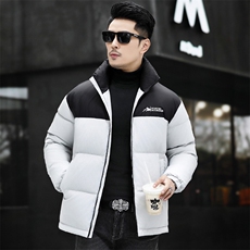 冬款90%白鸭绒中年羽绒服夹克男士立领青年面包服羽绒服外套大衣，男装夹克，钱塘723