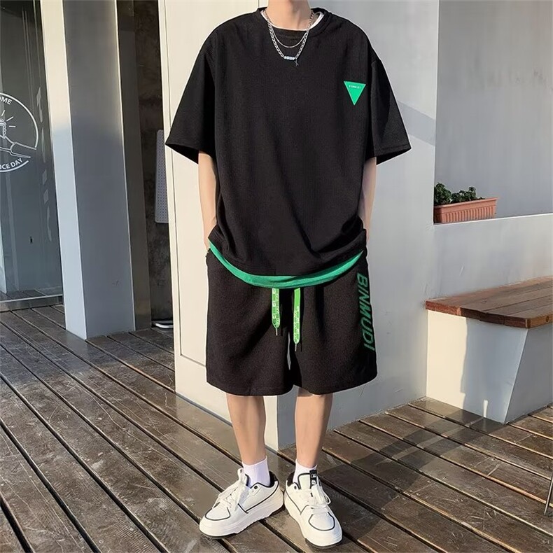 男潮流休闲套装宽松套装运动套装AT04P38图片