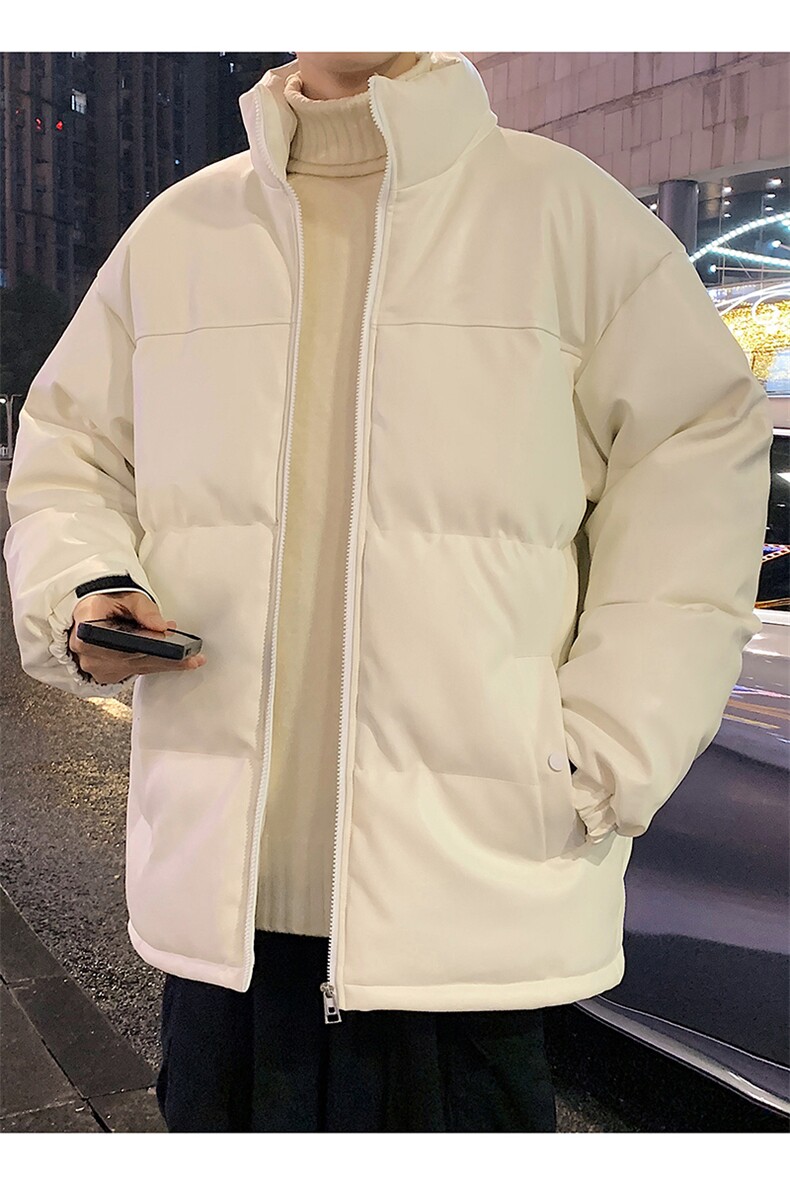 港风潮牌新款亮皮防水立领棉服潮流保暖棉衣M083-P100控139,男装棉衣,星座717
