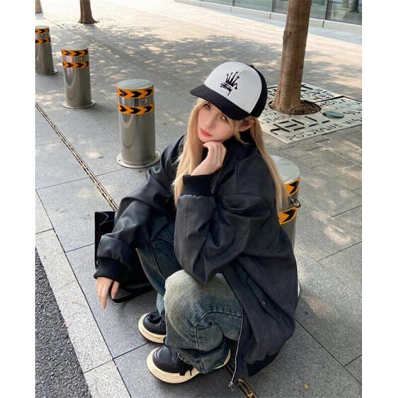 春秋蜘蛛刺绣pu皮夹克男拉链休闲宽松百搭街头棒球服外套JK8555,男装夹克,星座1116A（原606A-3）