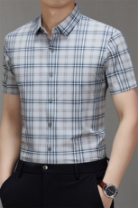BGW-K425175夏季新款男士格子短袖衬衣百搭衬衫商务男装，男装T恤，电商B360