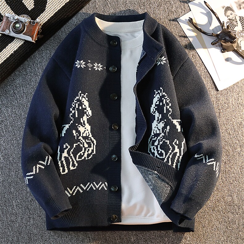 高品质毛衣男秋冬青少年针织打底衫加厚保暖衣KJ1036-P80,男装T恤,星座1105-3
