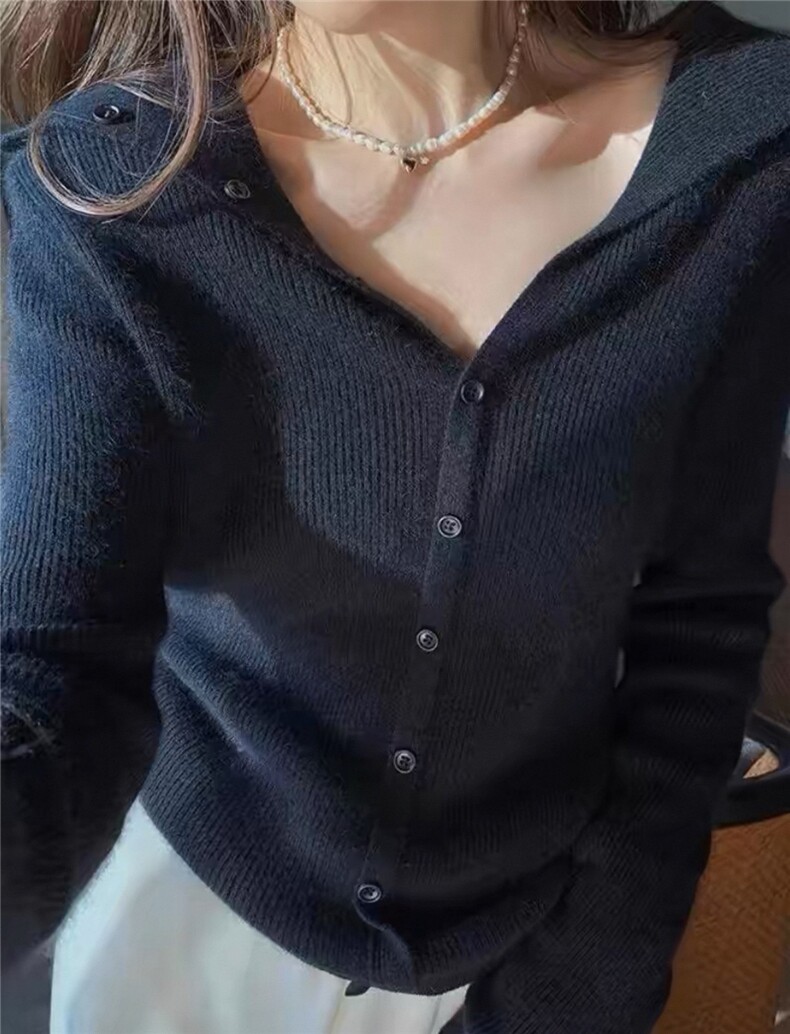 2025春装翻领开衫女针织衫上衣外套,女装羊绒衫,艾驰羊绒