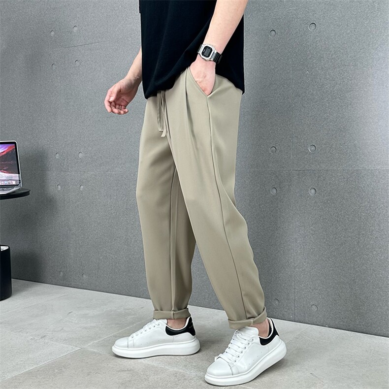 加厚男垂感顺滑西裤直筒纯色休闲裤长裤A329-K20-1-P60,男装西裤,电商A329