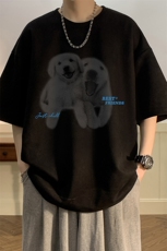 麂皮绒短袖t恤男大码半袖男JD82455-P25，男装T恤，电商A040